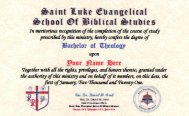 Bachelor of Theology I.D. Card