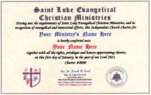 Church Charter I.D. Card