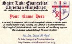 Confirmation Of Communion I.D. Card