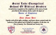 Dr. of Chaplaincy I.D. Card