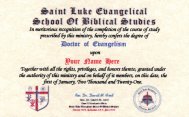 Dr. of Evangelism I.D. Card