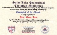 Evangelist of the Church ID Card