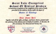 Master of Theology I.D. Card