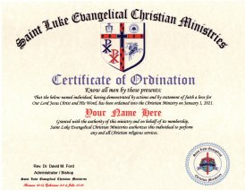 Certificate Of Ordination